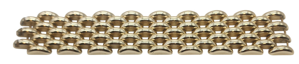 Rivo Brevet Gold Tone Panther 7 1/2" Link Cuff Bracelet Vintage